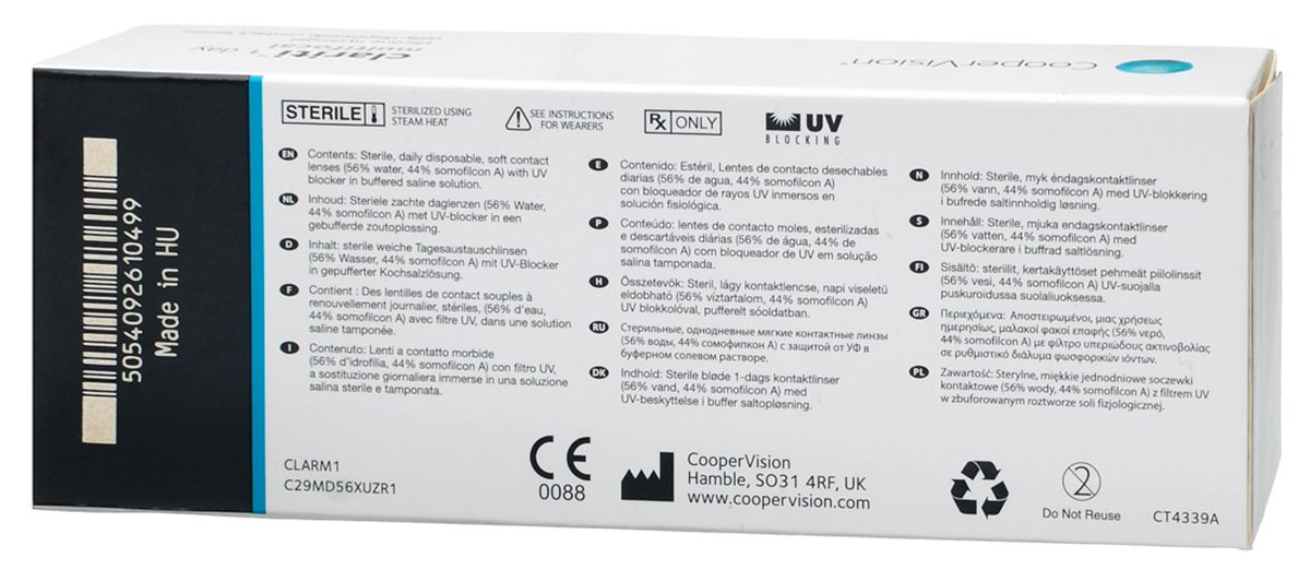 Упаковка линз Clariti 1 Day Multifocal 30pk - фото сзади